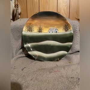 Scenic Winter Landscape Decorative Plate